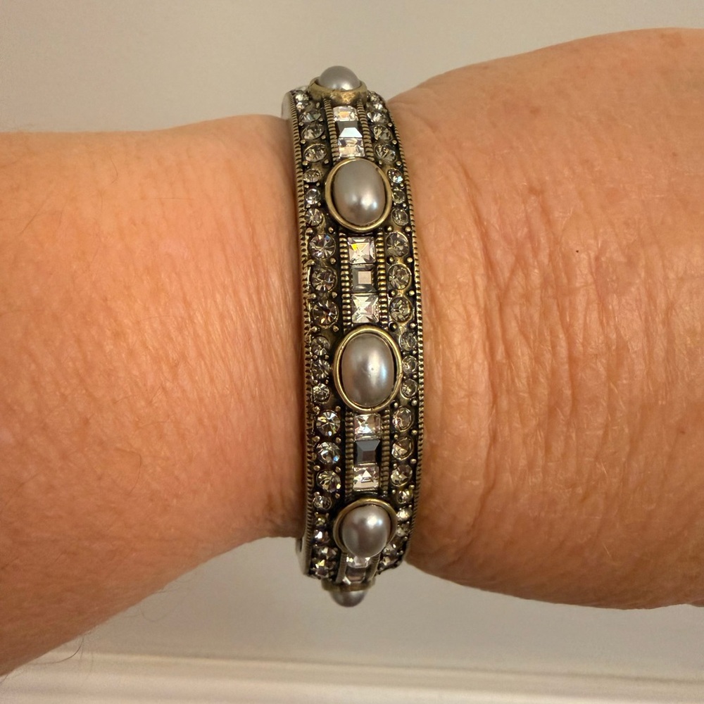 Heidi Daus Gold and Silver Pearl Bracelet